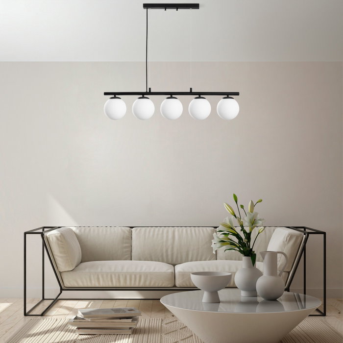 Opviq Dual - 13763 Lámpara de araña negra con altura ajustable